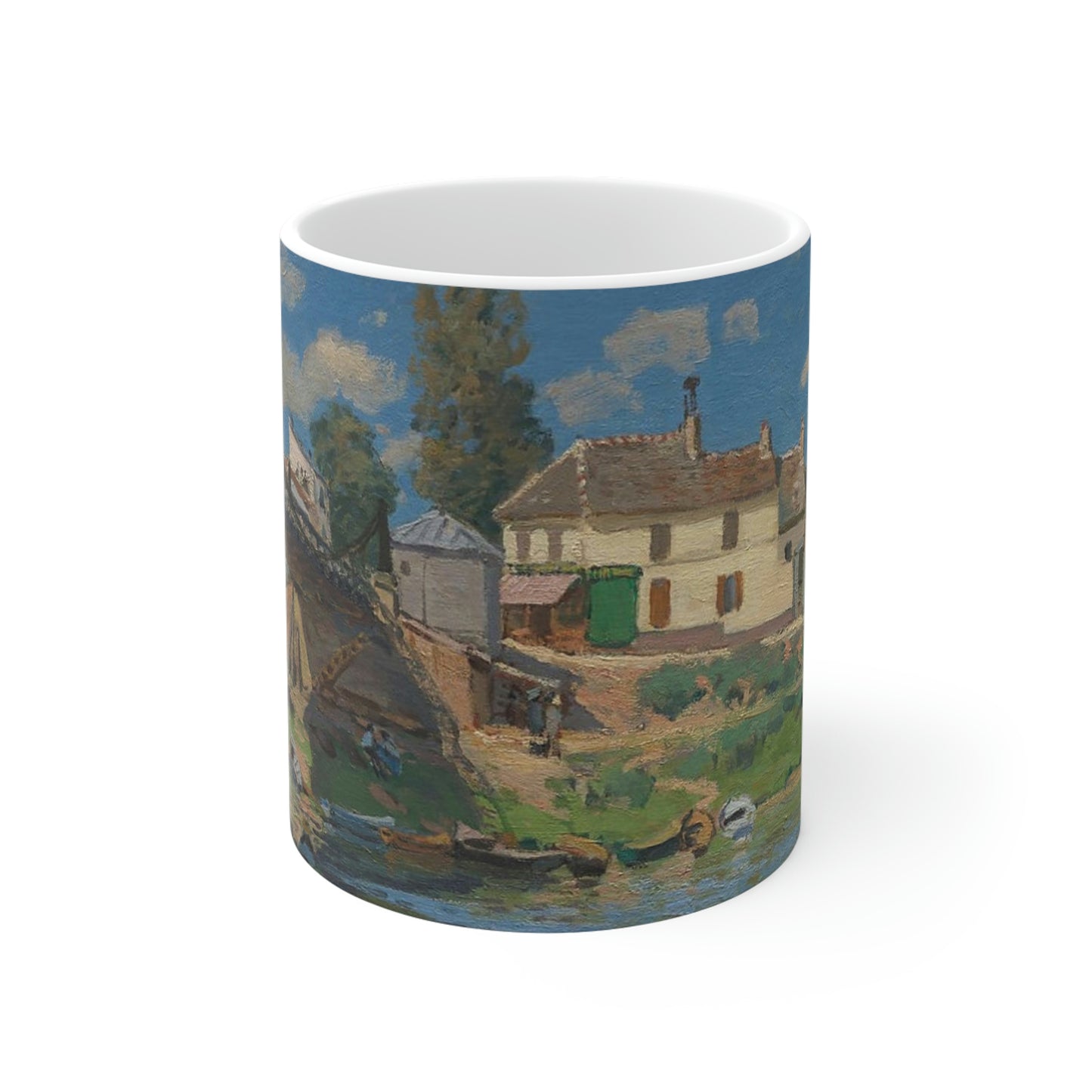 The Bridge at Villeneuve-la-Garenne - Alfred Sisley - 1872 - Ceramic Mugs (11oz\20oz)