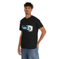 Blue Record & Record Player - Unisex Heavy Cotton T-shirt