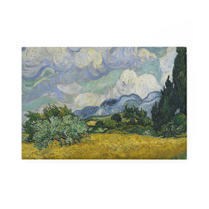 Wheat Field with Cypresses - Vincent Van Gogh - Button Magnet, Rectangle