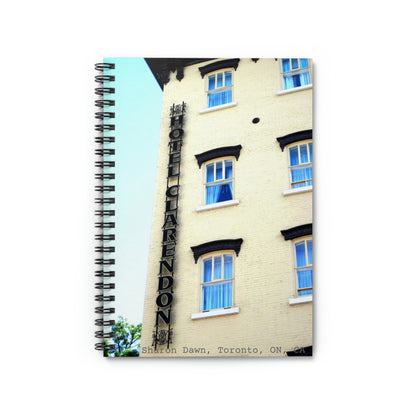 Hotel Clarendon - Spiral Notebook - Ruled Line ~ Sharon Dawn Collection