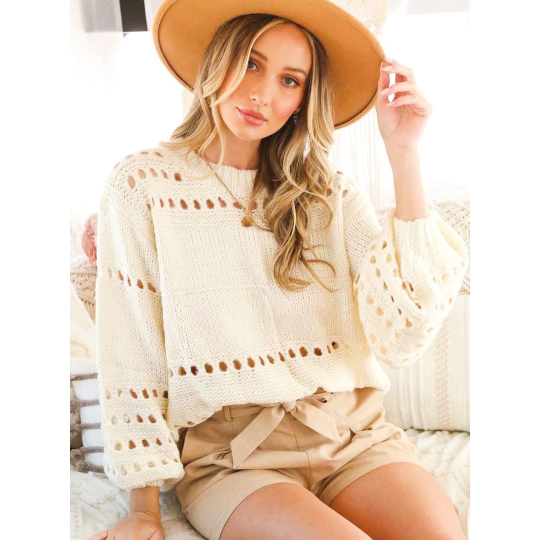 Open Knit Sweater (Sale Price: $65.44 CAD)