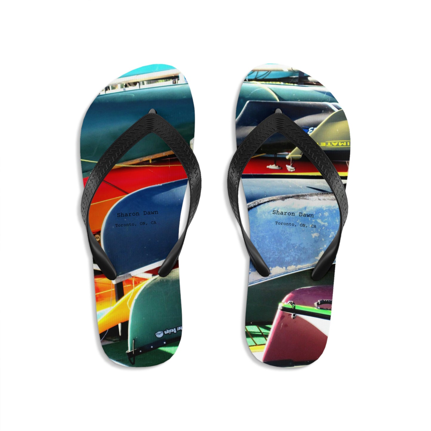 Canoes - Unisex Flip-Flops ~ Sharon Dawn Collection