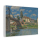 The Bridge at Villeneuve-la-Garenne - Alfred Sisley - 1872  - Matte Canvas, Stretched, 1.25"
