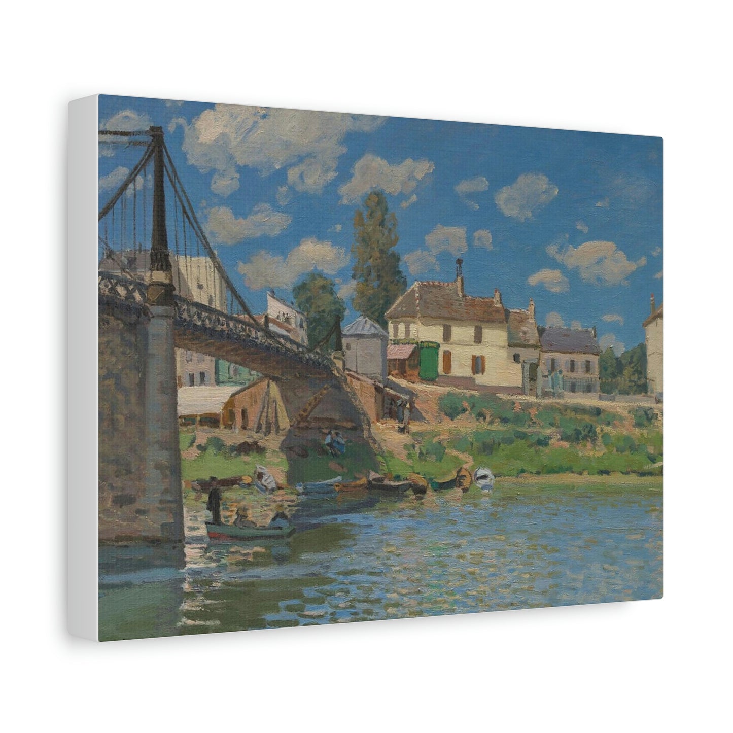 The Bridge at Villeneuve-la-Garenne - Alfred Sisley - 1872  - Matte Canvas, Stretched, 1.25"