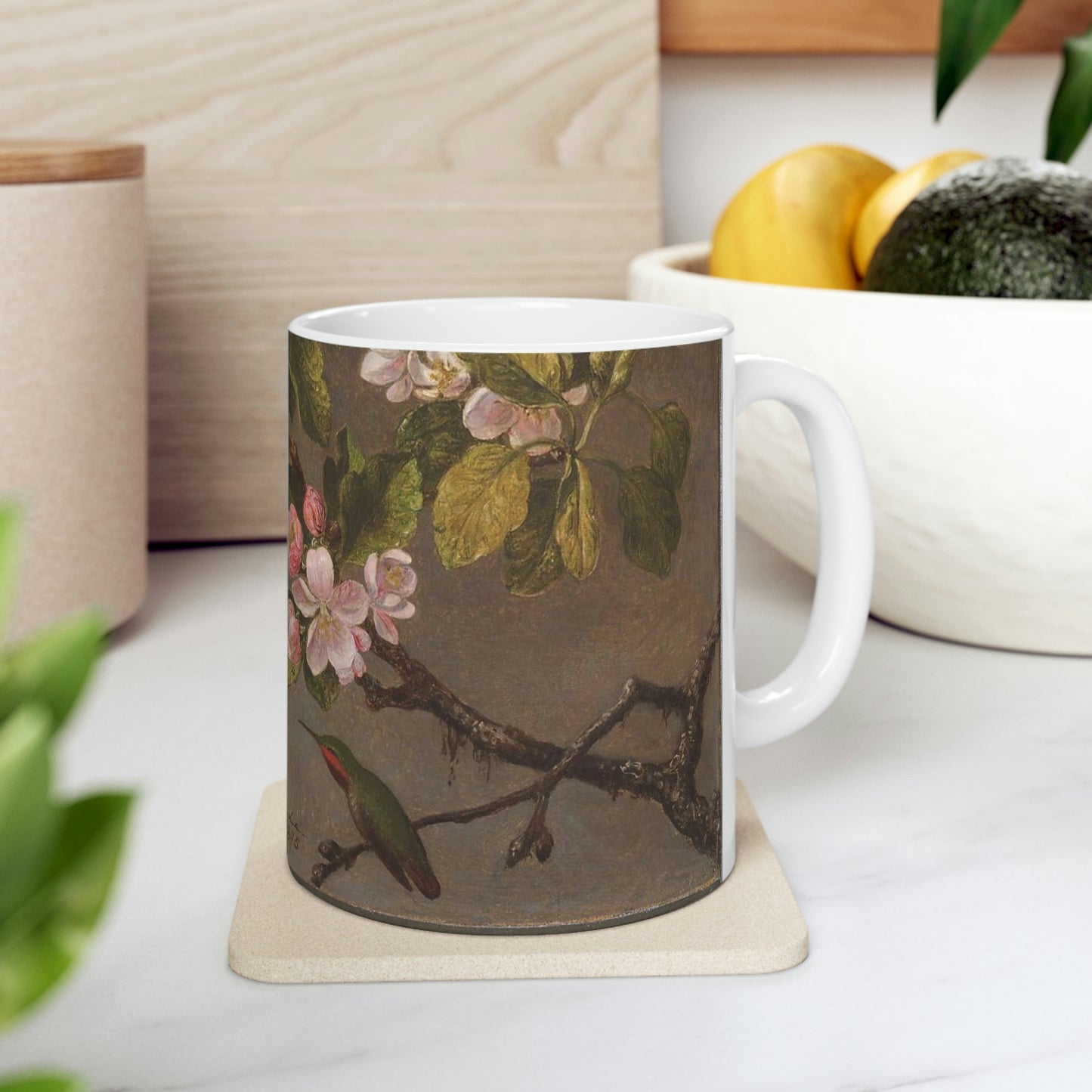Hummingbird & Apple Blossoms - Martin Johnson Heade 1875 - Ceramic Mug 11oz - Limited Edition