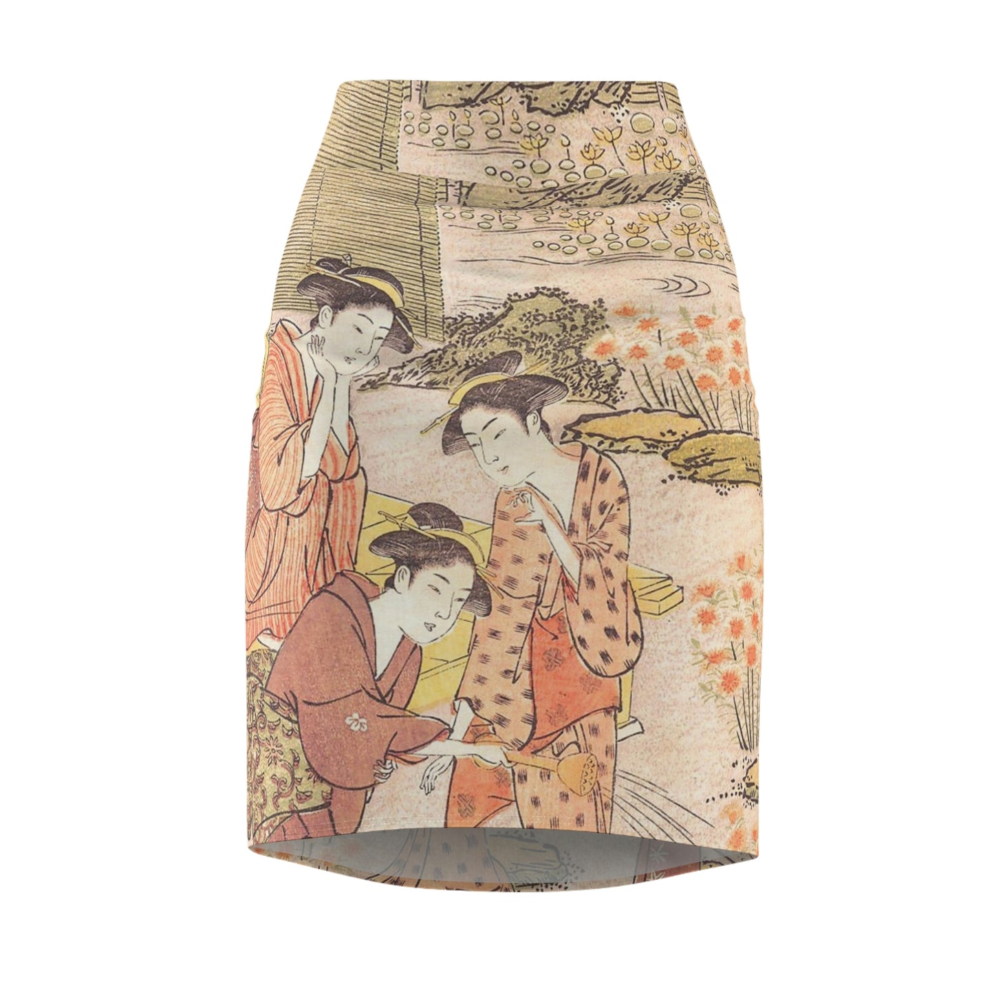 Nadeshiko Garden - Women's Pencil Skirt (AOP) ~ Sharon Dawn Collection