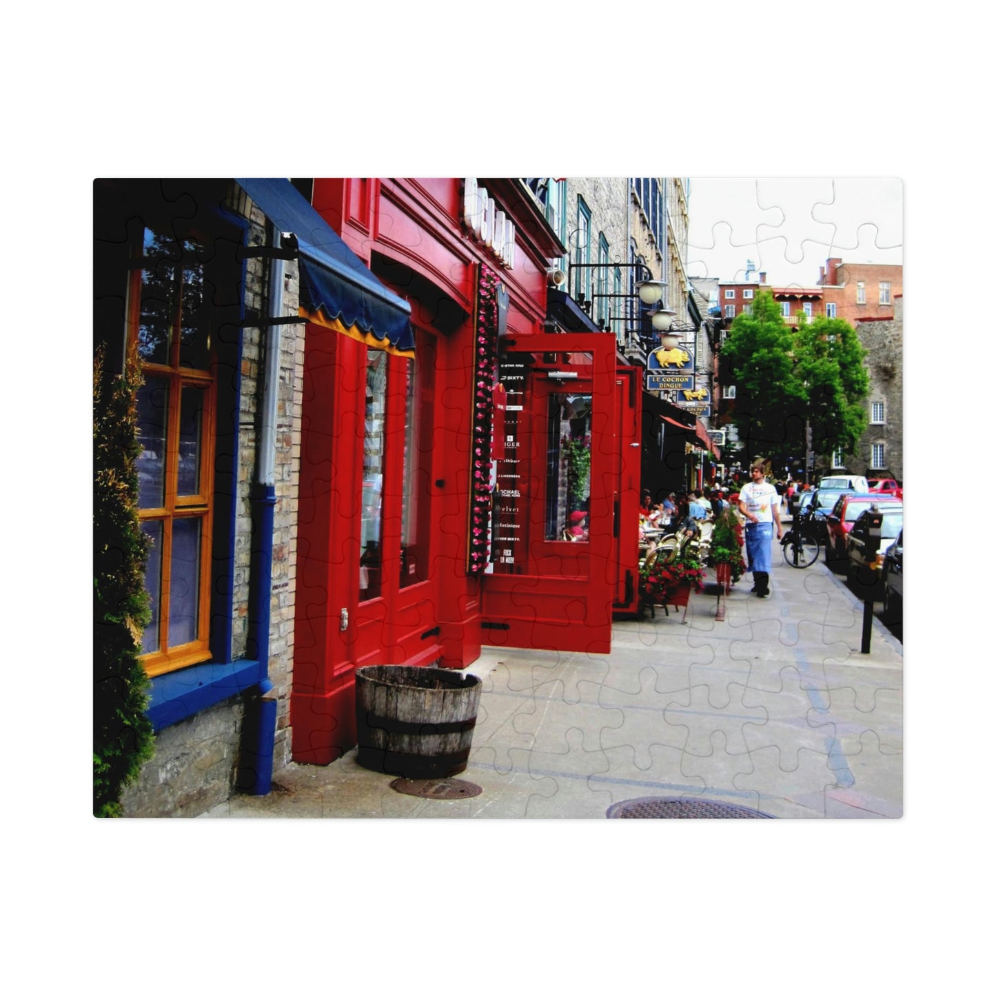 Cafe Walk - Jigsaw Puzzle (30, 110, 252, 500,1000-Piece) - Sharon Dawn Collection