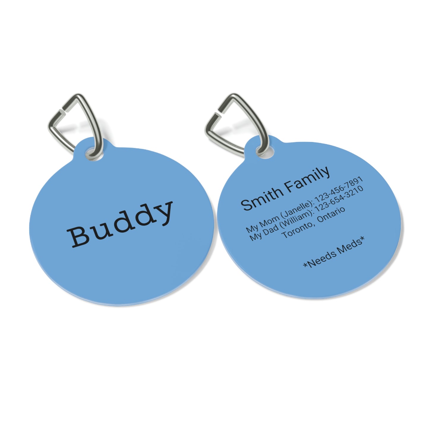 Blue Customizable - Pet Tag ~ Sharon Dawn Collection